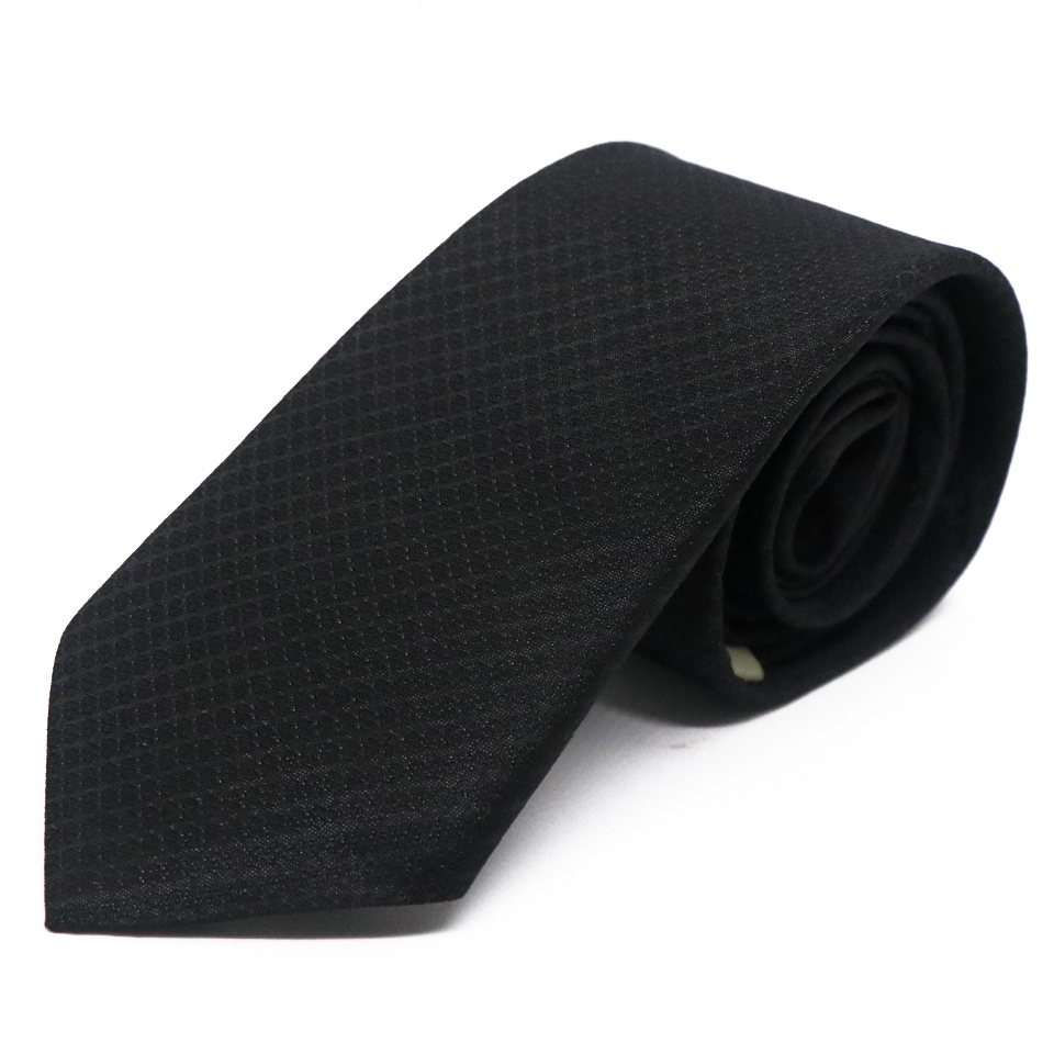 Picture of Black Small Square Necktie For Men