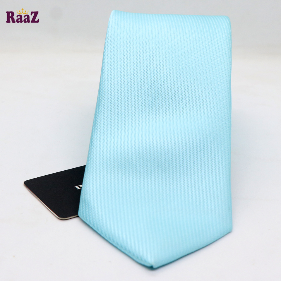 Picture of Aqua Light Green Long Stripe Necktie For Men
