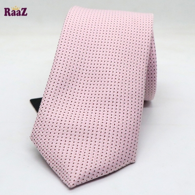Picture of Soft Pink Black Dot Premium Necktie For Men