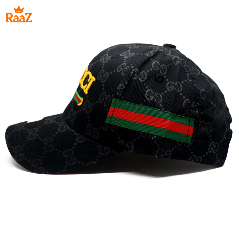 Picture of Black Embroidery logo Cotton Curved Visor Cap