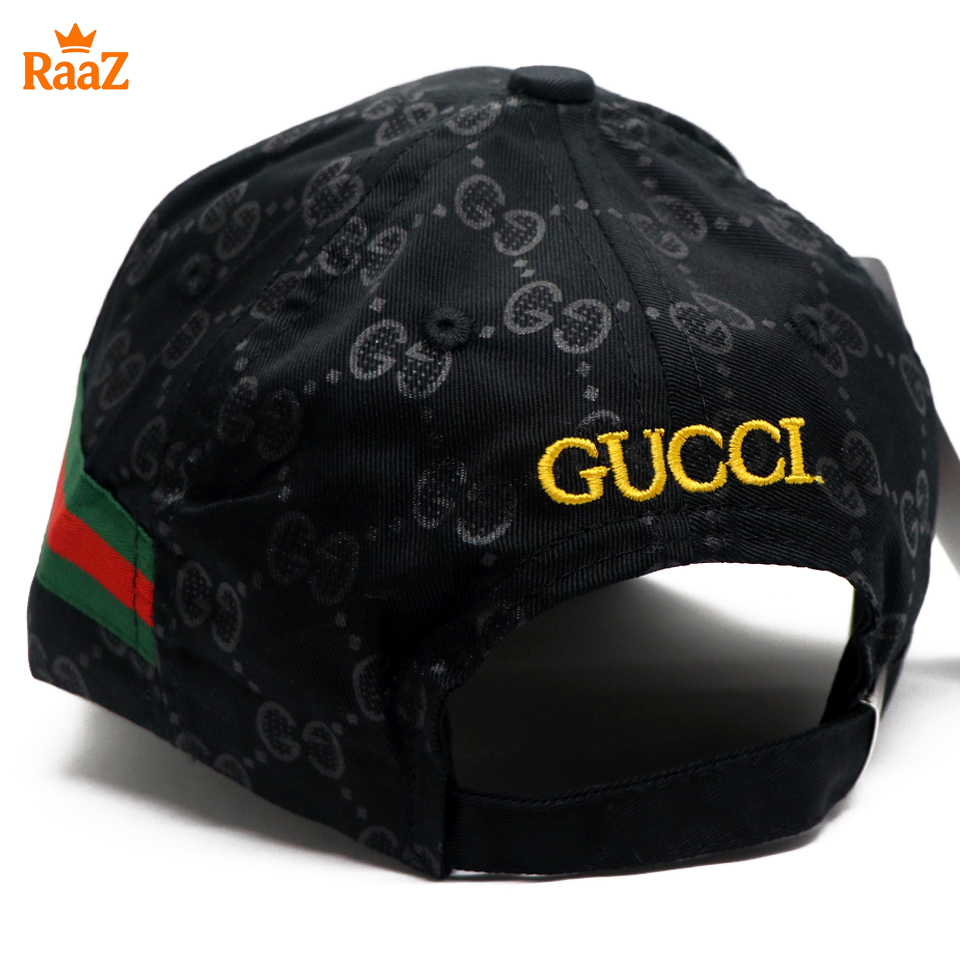 Picture of Black Embroidery logo Cotton Curved Visor Cap