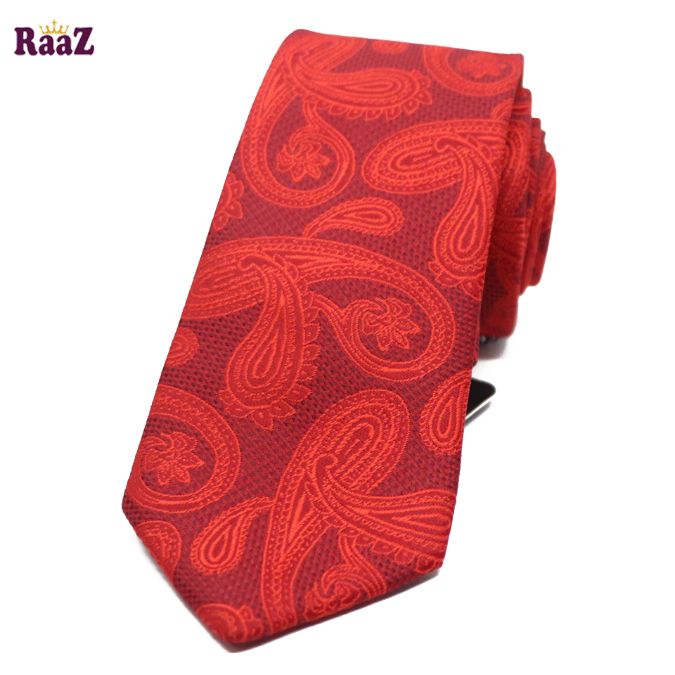 Picture of Red Bloomed Charm Floral Embroidery Design Wedding Tie For Men