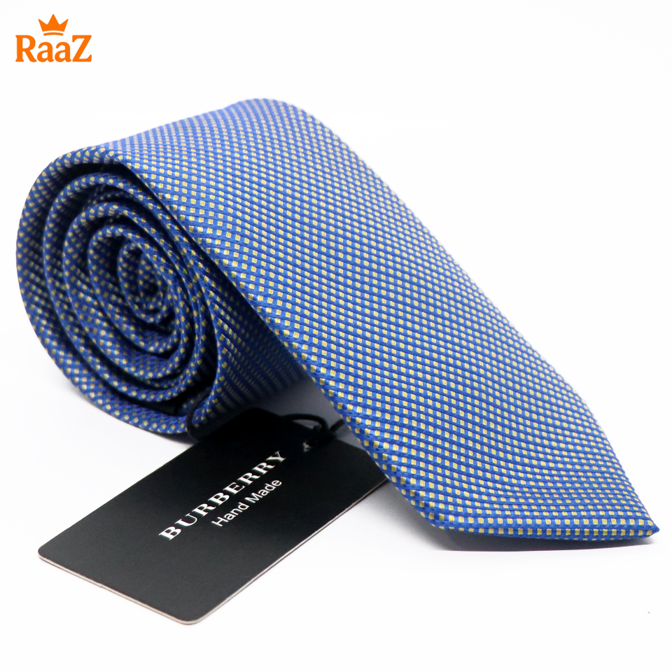 Picture of Blue Micro Square Dot Precision Textured Tie For Men