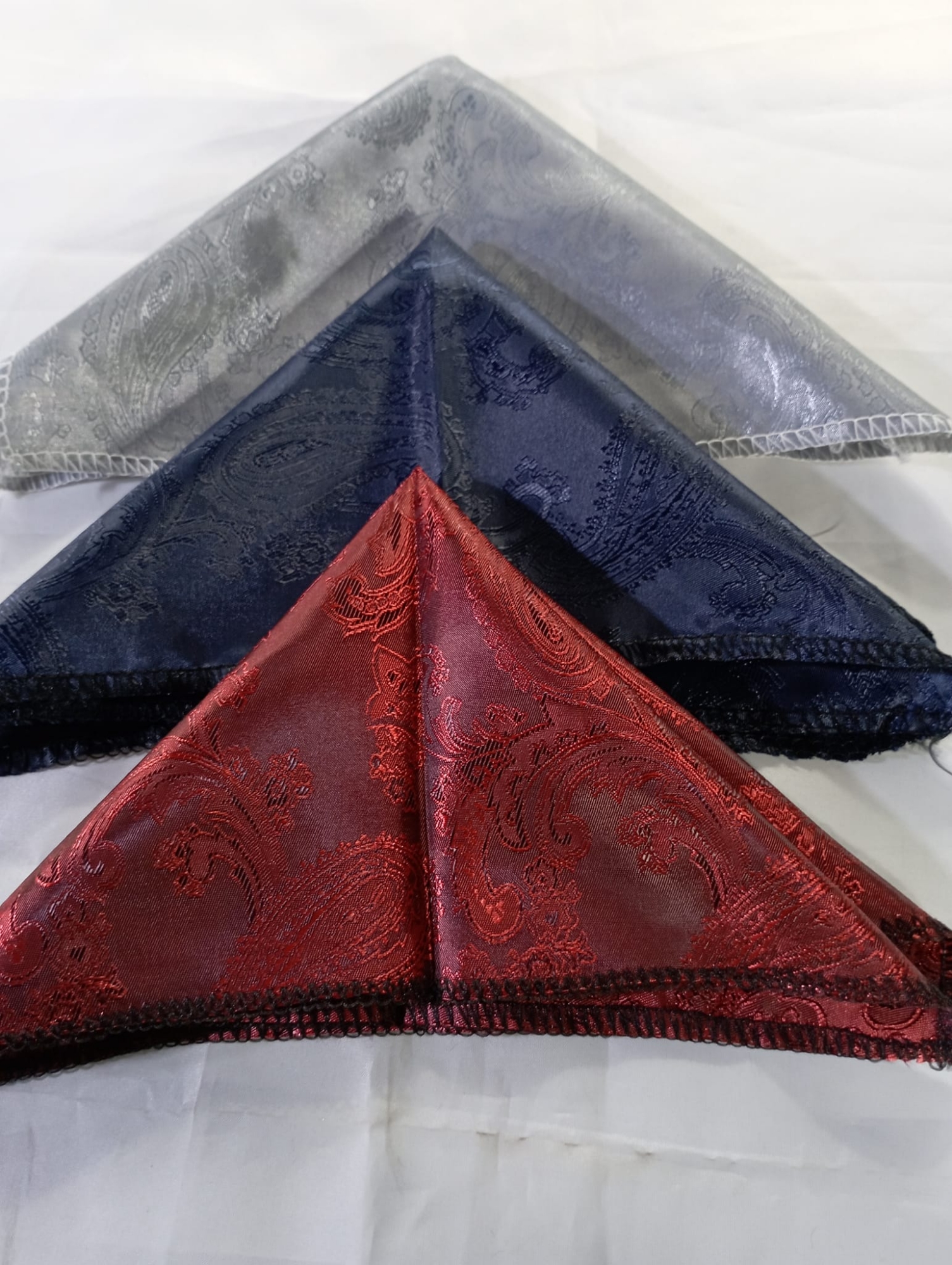 Picture of 3Pc Floral Design Pocket Square Set For Men