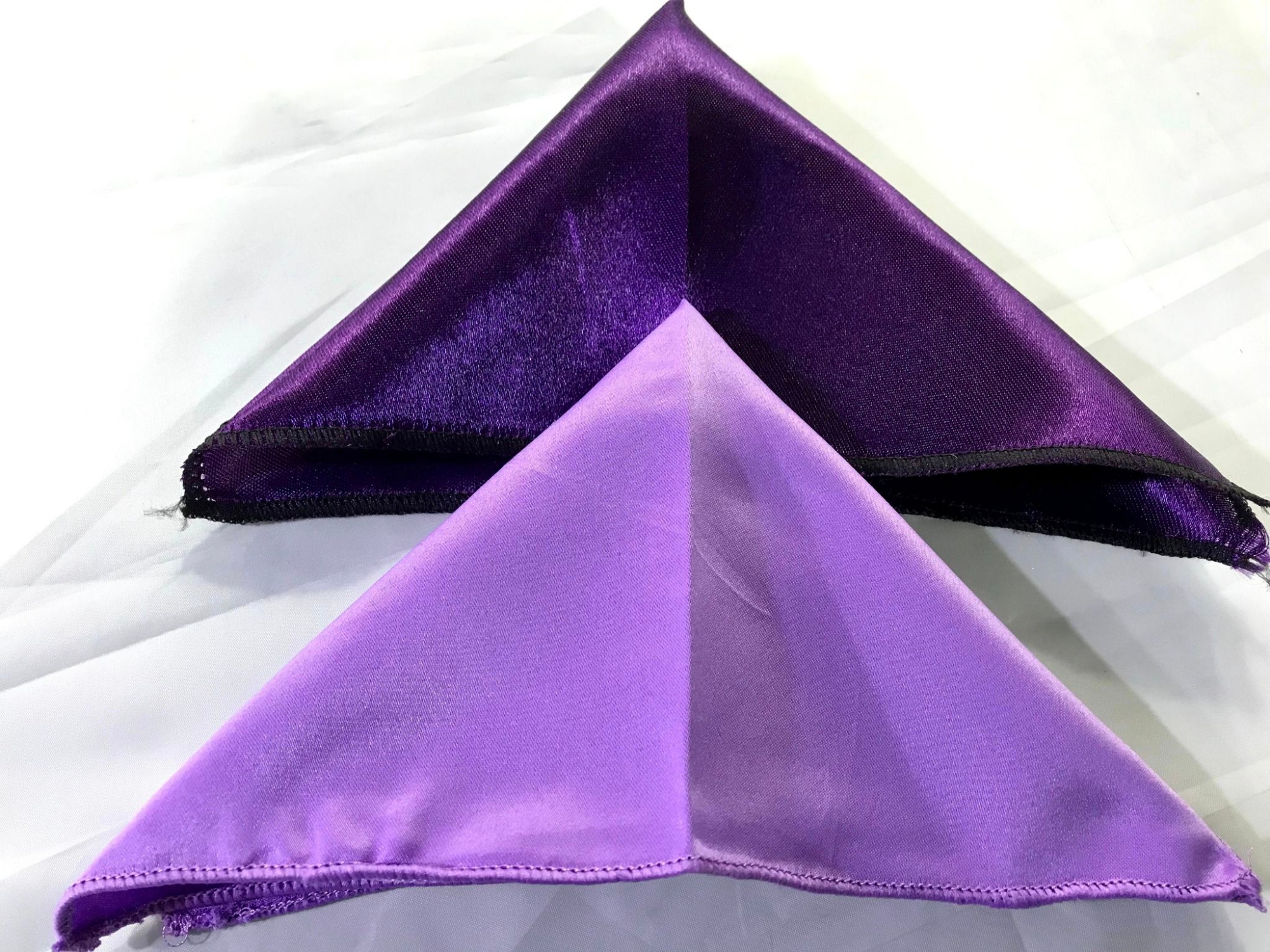 Picture of 2Pc Men's Pocket Square Set Solid Color Handkerchief Handkerchief Square Polyester Fabric Pocket Squares for Men