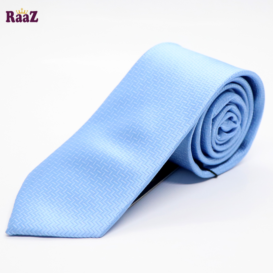 Picture of Sky Blue Regal Heritage Patterned Weave Classic Tie For Men