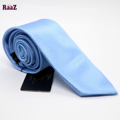 Picture of Sky Blue Regal Heritage Patterned Weave Classic Tie For Men