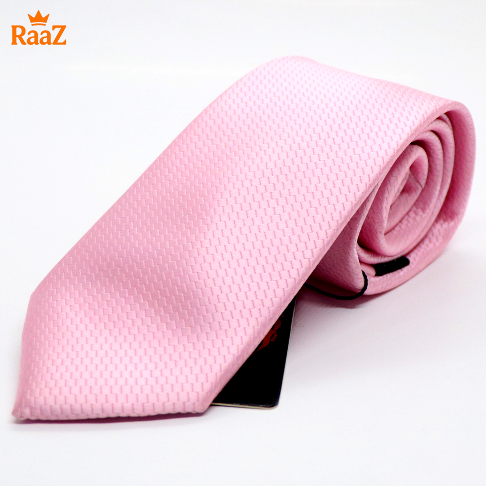 Picture of Pink Micro Square Dot Precision Textured Tie For Men