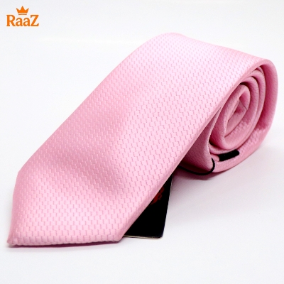 Picture of Pink Micro Square Dot Precision Textured Tie For Men