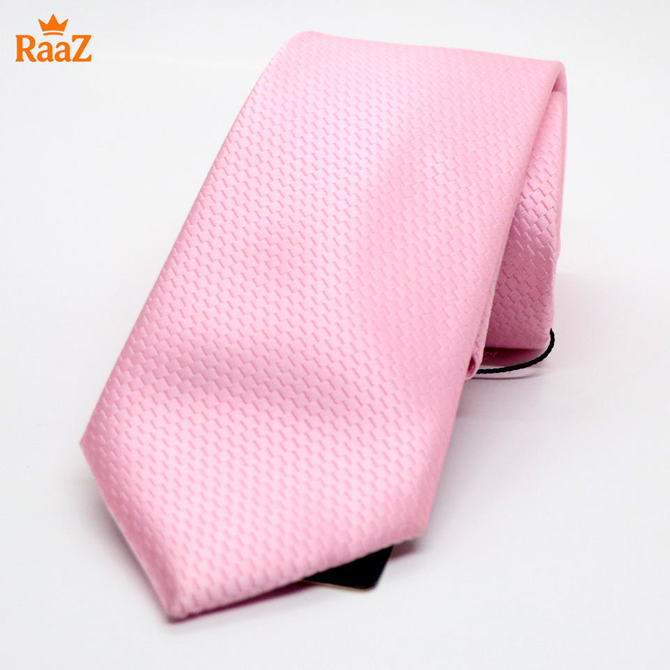 Picture of Pink Micro Square Dot Precision Textured Tie For Men