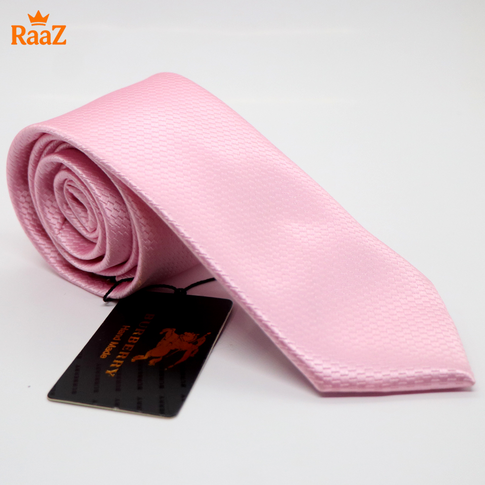Picture of Pink Micro Square Dot Precision Textured Tie For Men