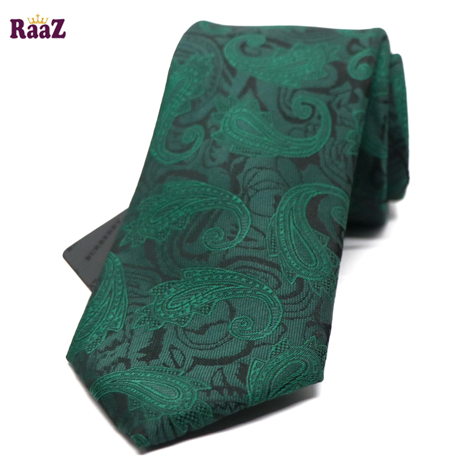 Picture of Deep Green Bloomed Charm Floral Embroidery Design Wedding Tie For Men
