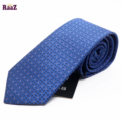 Picture of Blue Maroon Micro Square Dot Precision Textured Tie For Men