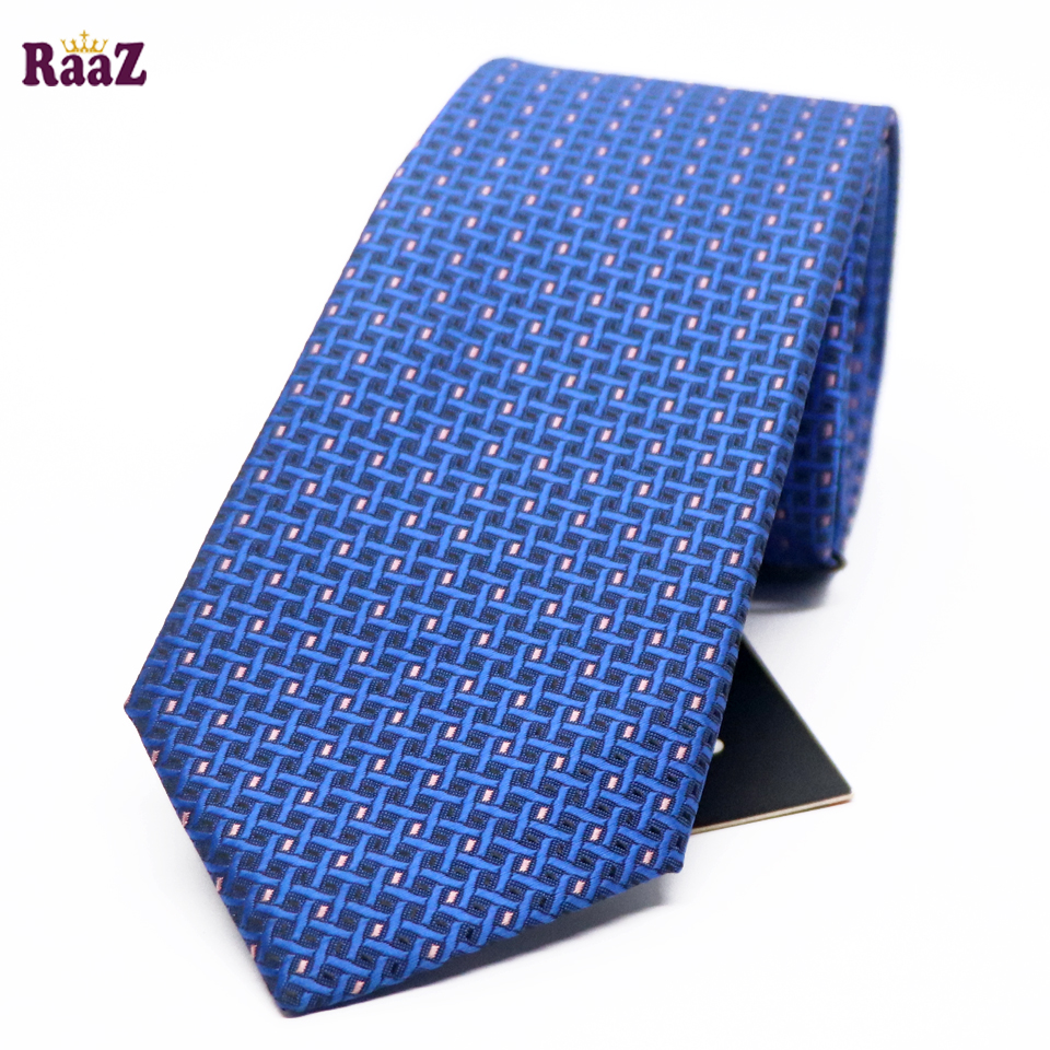 Picture of Blue Maroon Micro Square Dot Precision Textured Tie For Men