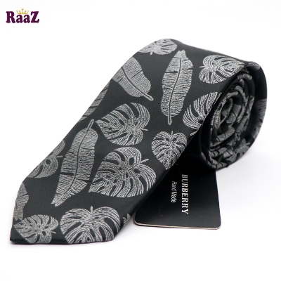 Picture of Black Regal Heritage Patterned Weave Classic Tie For Men