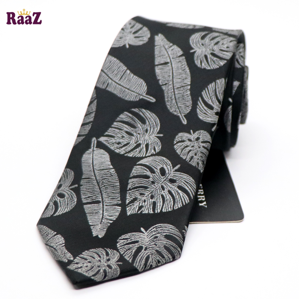 Picture of Black Regal Heritage Patterned Weave Classic Tie For Men