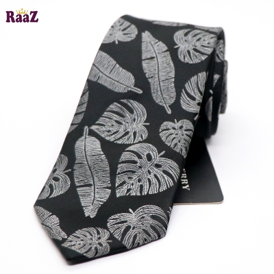 Picture of Black Regal Heritage Patterned Weave Classic Tie For Men