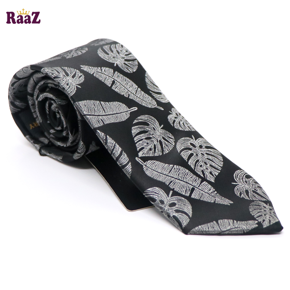 Picture of Black Regal Heritage Patterned Weave Classic Tie For Men
