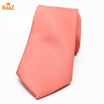 Picture of Rustic Orange Embroidered Nobility Classic Weave Tie For Men