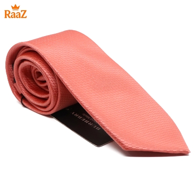 Picture of Rustic Orange Embroidered Nobility Classic Weave Tie For Men