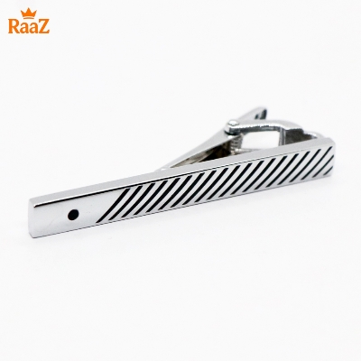 Picture of Silver Black Virellé Premium Crafted Tie Clip for Men