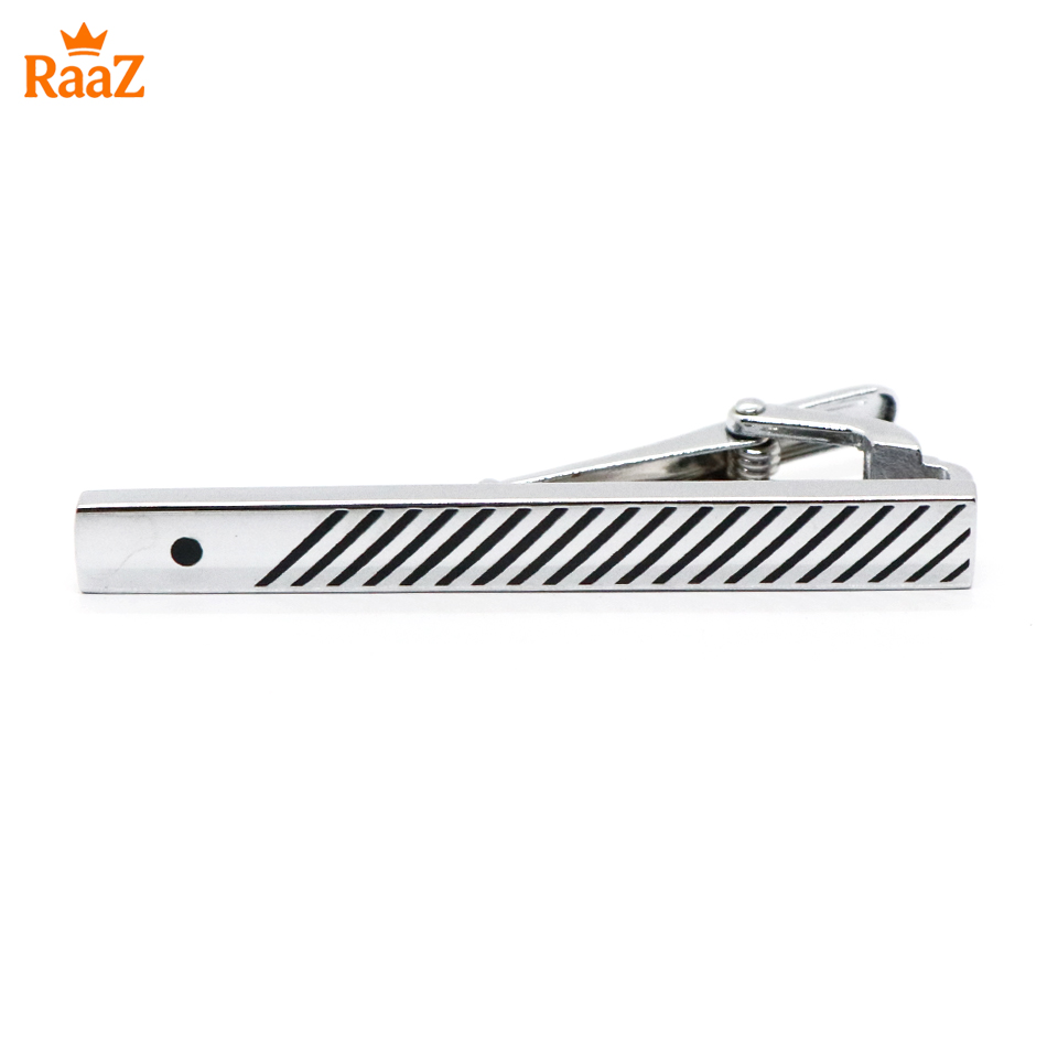 Picture of Silver Black Virellé Premium Crafted Tie Clip for Men