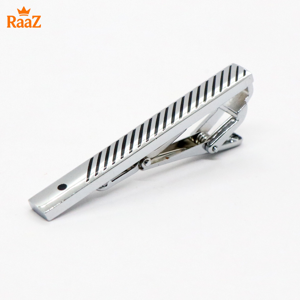 Picture of Silver Black Virellé Premium Crafted Tie Clip for Men