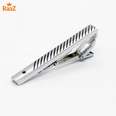 Picture of Silver Black Virellé Premium Crafted Tie Clip for Men