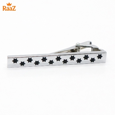 Picture of Silver Star Shape Stainless Steel Tie Clip For Men