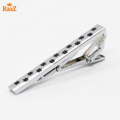 Picture of Silver Star Shape Stainless Steel Tie Clip For Men