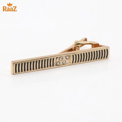 Picture of Golden Stone Shape Stainless Steel Tie Clip For Men