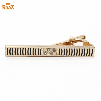Picture of Golden Black Stone SteelCharm Elite Finishing Tie Clip for Men