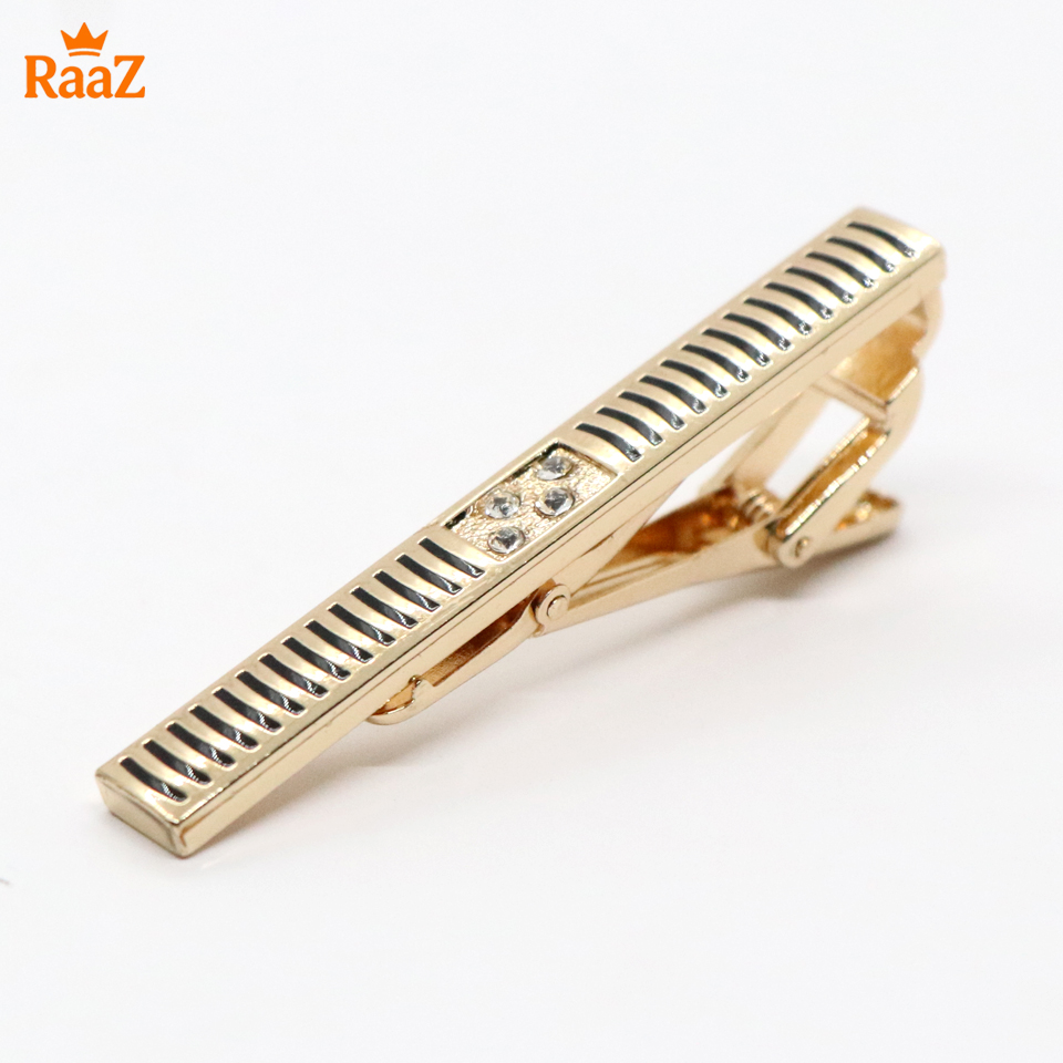 Picture of Golden Black Stone SteelCharm Elite Finishing Tie Clip for Men