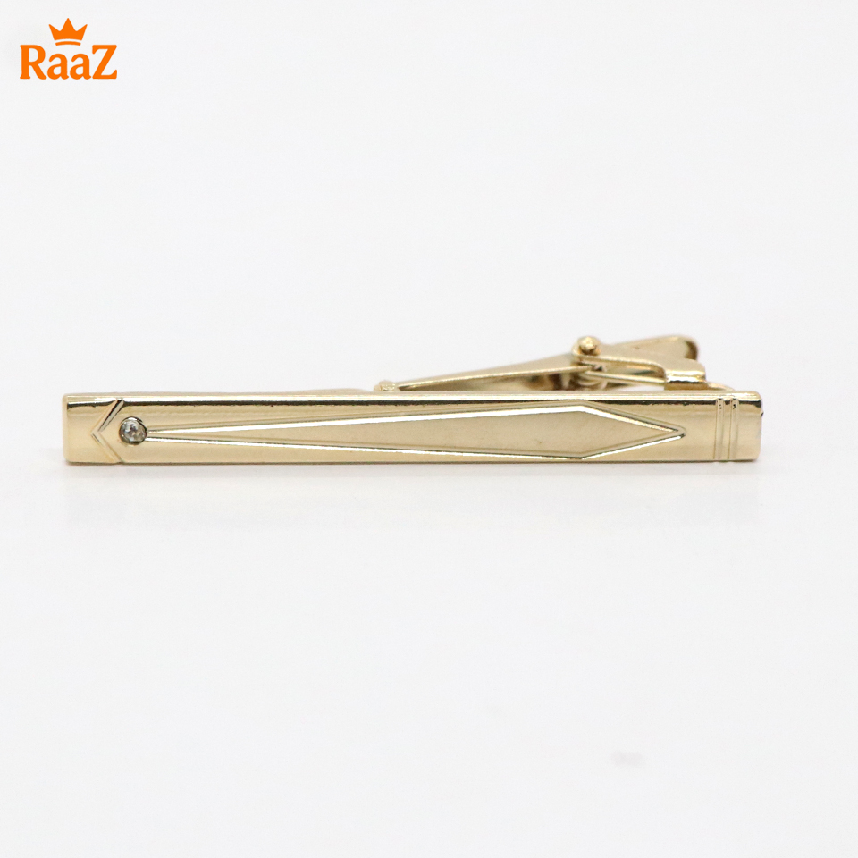 Picture of Golden Stone & Stripe Hybrid Tie Clip for Men