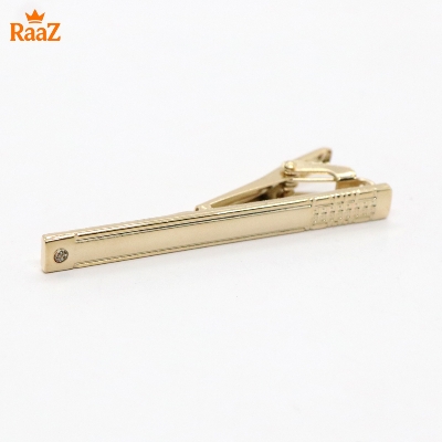 Picture of Golden Stone & Stripe Hybrid Tie Clip for Men