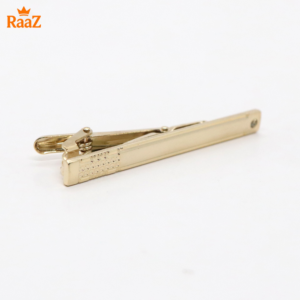 Picture of Golden Stone & Stripe Hybrid Tie Clip for Men