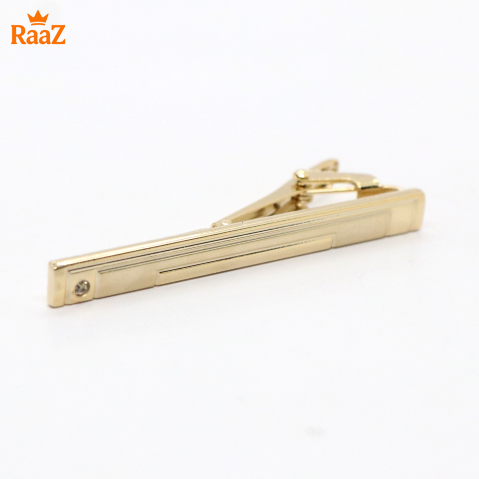 Picture of Golden Stone & Stripe Hybrid Tie Clip for Men