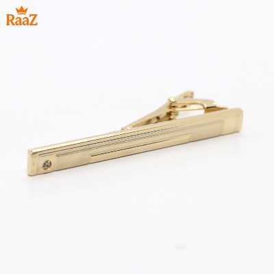 Picture of Golden Stone & Stripe Hybrid Tie Clip for Men