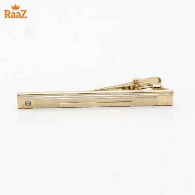 Picture of Golden Stone & Stripe Hybrid Tie Clip for Men