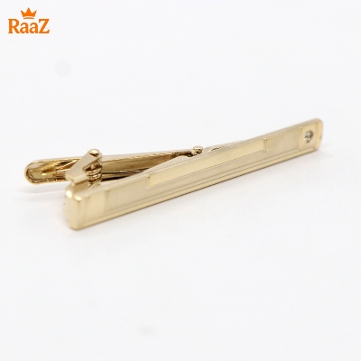 Picture of Golden Stone & Stripe Hybrid Tie Clip for Men