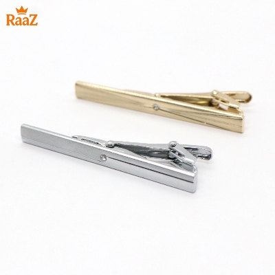 Picture of 2Pc Stone & Stripe Hybrid Tie Clip Set for Men