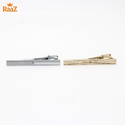 Picture of 2Pc Stone & Stripe Hybrid Tie Clip Set for Men