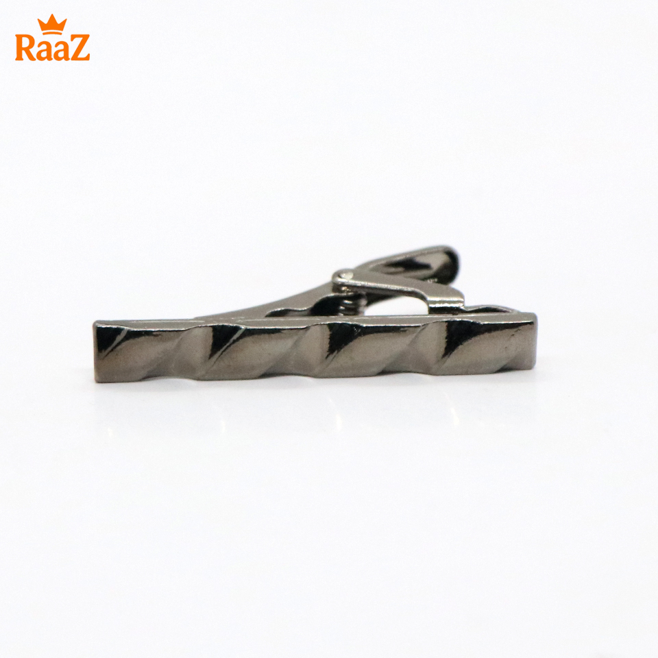 Picture of Black Vintage Style Stainless Steel Tie Clip For Men