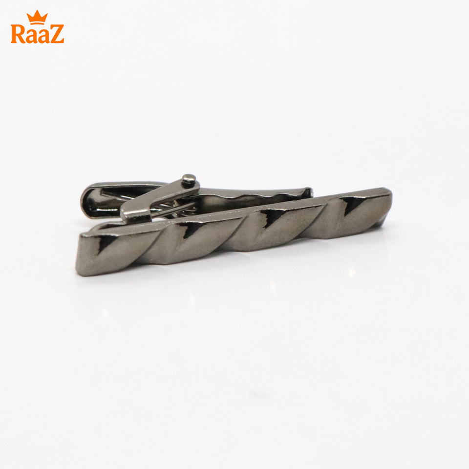 Picture of Black Vintage Style Stainless Steel Tie Clip For Men