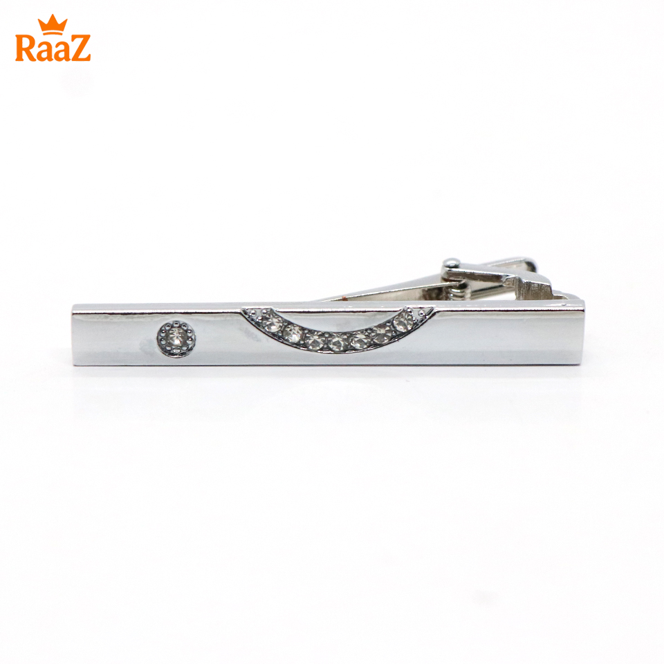 Picture of Silver Stone Tie Clip For Men