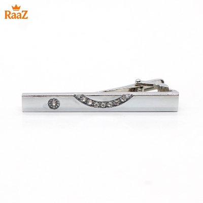 Picture of Silver Stone Tie Clip For Men
