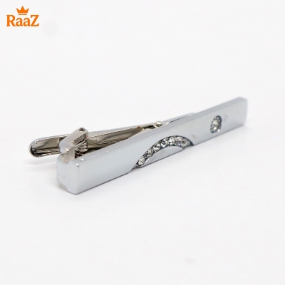Picture of Silver Stone Tie Clip For Men