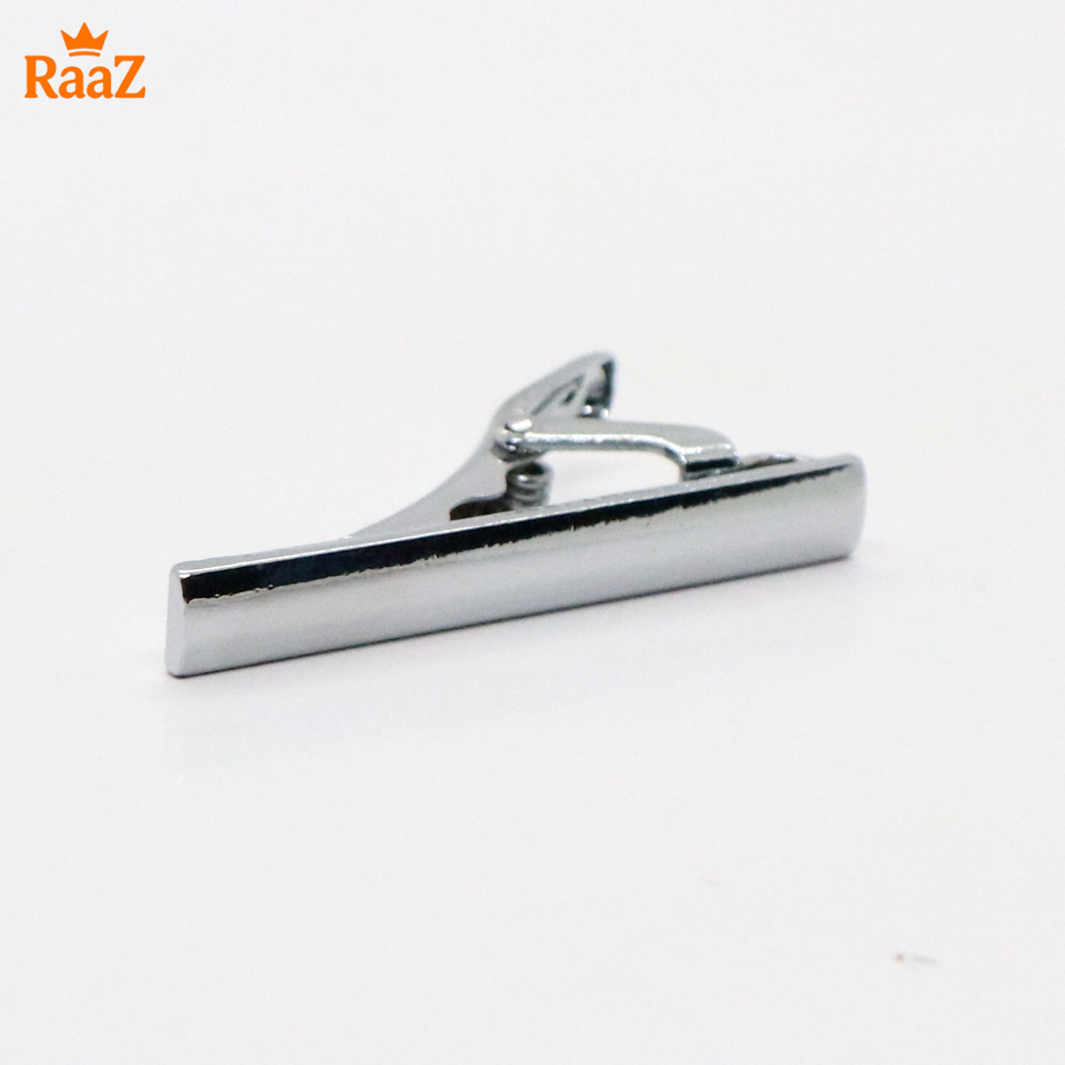 Picture of Silver Solid Style Stainless Steel Tie Clip For Men