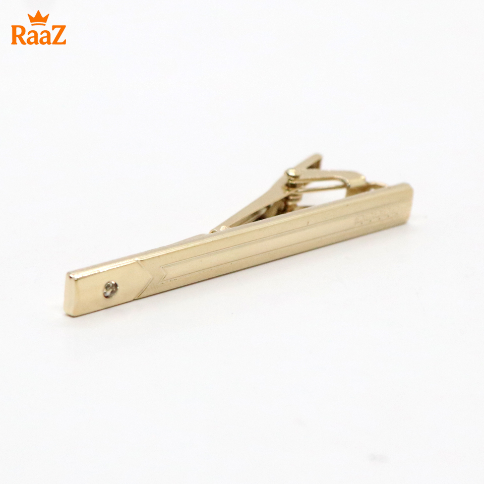Picture of Golden Stone & Stripe Hybrid Tie Clip for Men