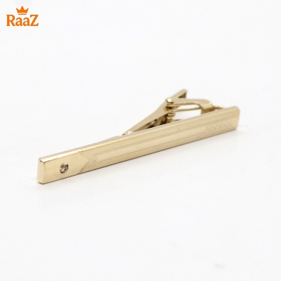 Picture of Golden Stone & Stripe Hybrid Tie Clip for Men